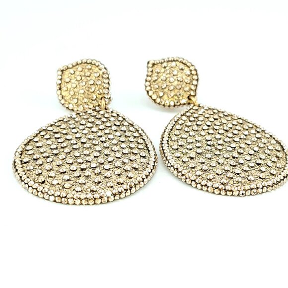 Roni Blanshay | Teardrop Mesh & Crystal Statement Earrings | Red Carpet Pedigree - Picture 9 of 10